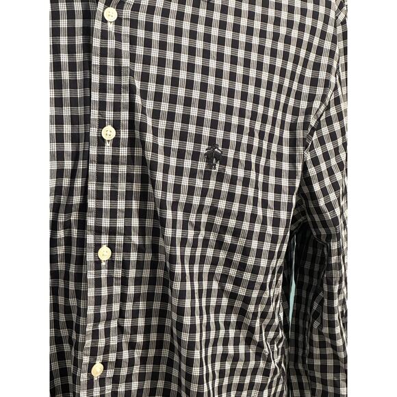 Brooks Brothers Men's Dress Shirt Black White XL Long Sleeve - Picture 2 of 5